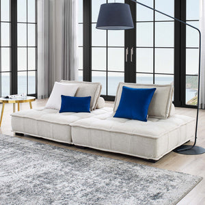 Saunter 2-Piece Tufted Fabric Loveseat by Modway
