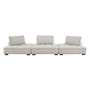 Saunter 3-Piece Tufted Fabric Sofa by Modway