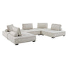 Saunter 5-Piece Tufted Fabric Sectional Sofa by Modway