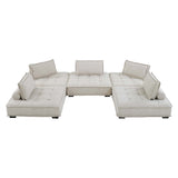 Saunter 5-Piece Tufted Fabric Sectional Sofa by Modway