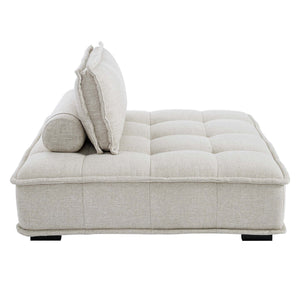 Saunter 5-Piece Tufted Fabric Sectional Sofa by Modway