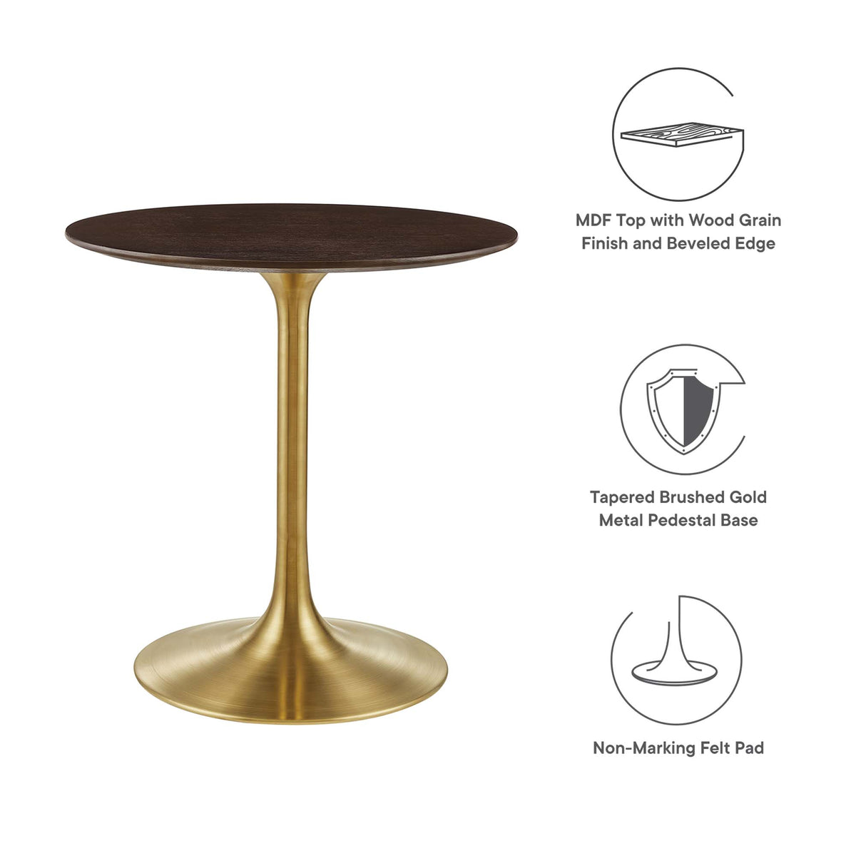 Lippa 28" Round Wood Dining Table by Modway