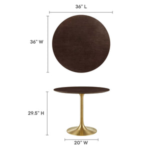 Lippa 36" Round Wood Dining Table by Modway