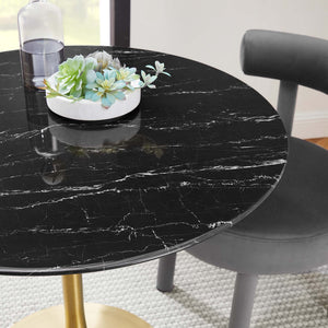 Lippa 36" Round Faux Marble Dining Table by Modway