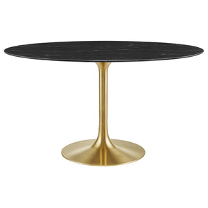 Lippa 54" Oval Faux Marble Dining Table by Modway