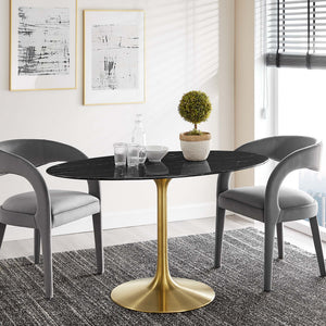Lippa 54" Oval Faux Marble Dining Table by Modway
