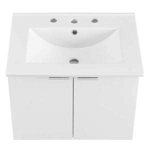 Maybelle 24" Wall-Mount Bathroom Vanity by Modway