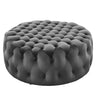Amour Tufted Button Large Round Performance Velvet Ottoman by Modway