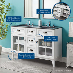 Isle 48" Double Bathroom Vanity Cabinet by Modway