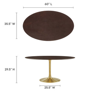 Lippa 60" Oval Wood Dining Table by Modway