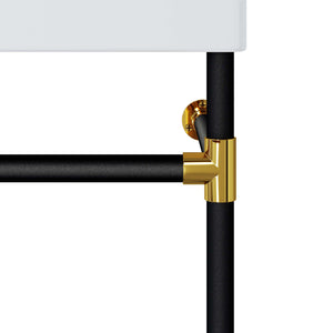 Redeem 24" Wall-Mount Black Stainless Steel Bathroom Vanity by Modway