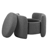 Nebula Boucle Upholstered Ottoman by Modway