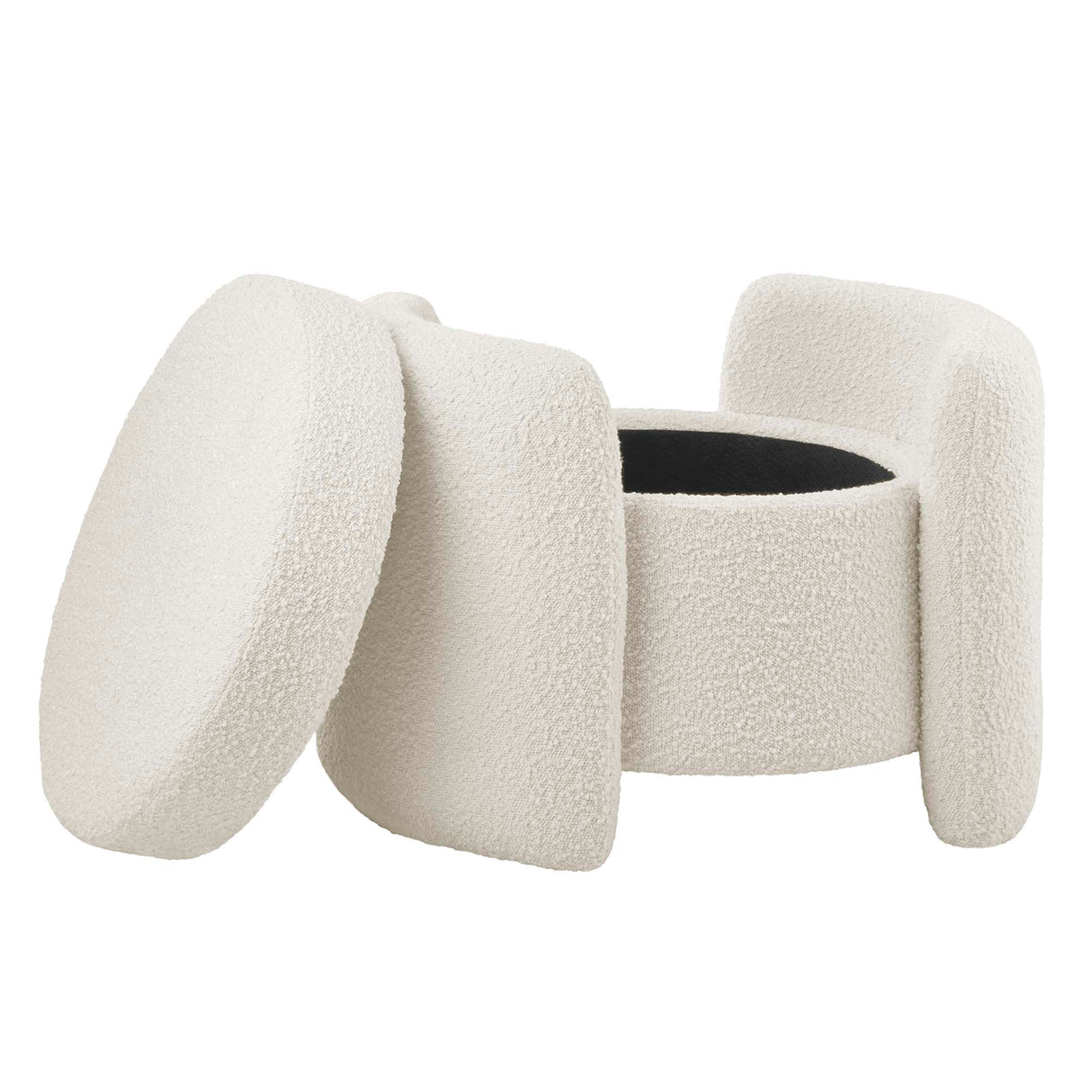 Nebula Boucle Upholstered Ottoman by Modway