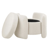 Nebula Boucle Upholstered Ottoman by Modway