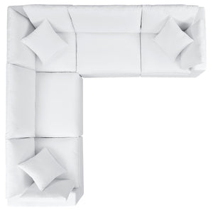 Commix 5-Piece Sunbrella Outdoor Patio Sectional Sofa by Modway