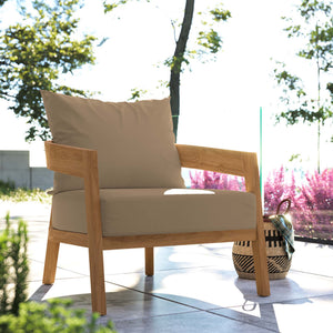 Brisbane Teak Wood Outdoor Patio Armchair by Modway