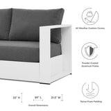 Tahoe Outdoor Patio Powder-Coated Aluminum Sofa by Modway