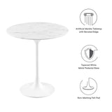 Lippa 20" Round Faux Marble Side Table by Modway