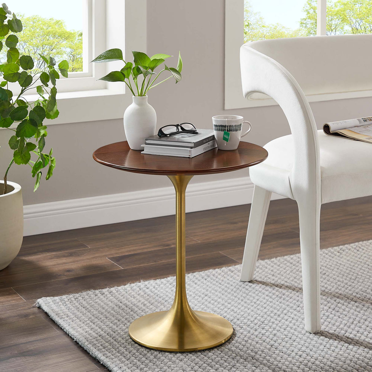 Lippa 20" Round Wood Side Table by Modway