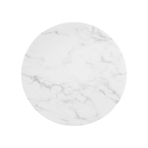 Lippa 20" Round Faux Marble Side Table by Modway