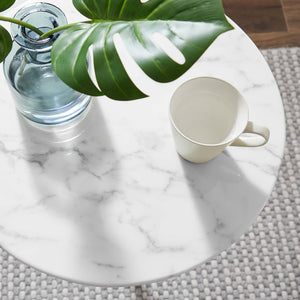 Lippa 20" Round Faux Marble Side Table by Modway
