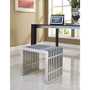 Gridiron Small Stainless Steel Bench by Modway