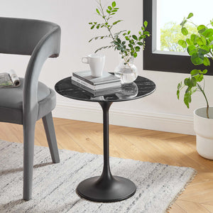 Lippa 20" Round Faux Marble Side Table by Modway
