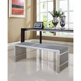 Gridiron Large Stainless Steel Bench by Modway