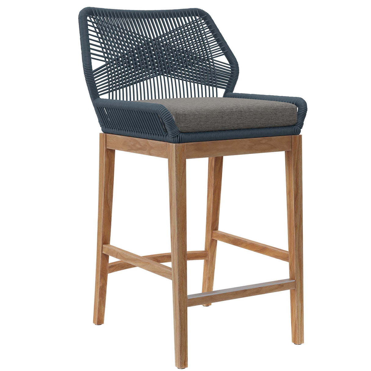 Wellspring Outdoor Patio Teak Wood Bar Stool by Modway
