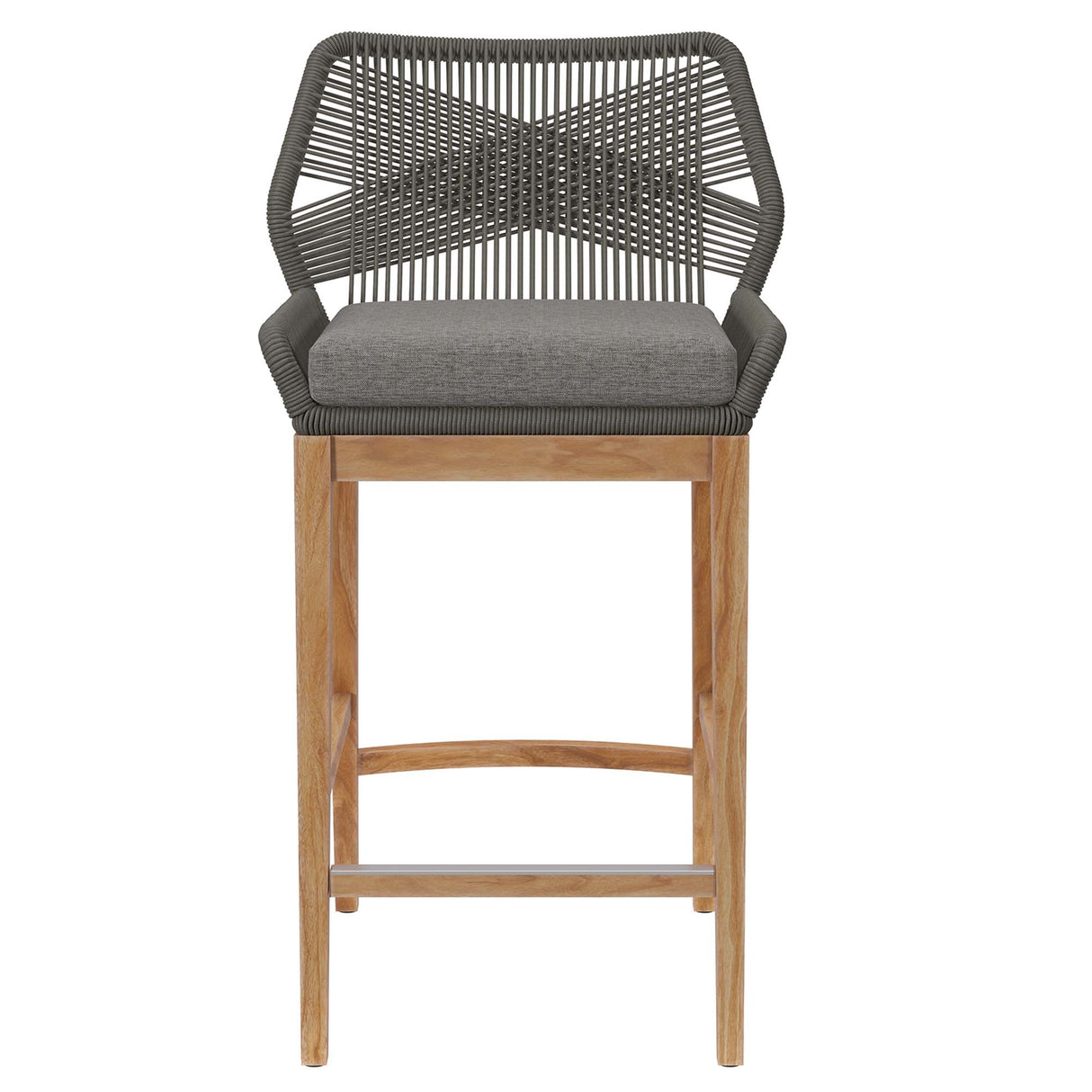 Wellspring Outdoor Patio Teak Wood Bar Stool by Modway