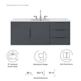 Vitality 48" Single Sink Bathroom Vanity by Modway