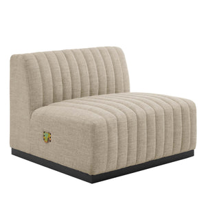 Conjure 4-Piece Channel Tufted Upholstered Fabric Sectional Sofa by Modway