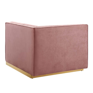 Sanguine Channel Tufted Performance Velvet Modular Sectional Sofa Loveseat by Modway