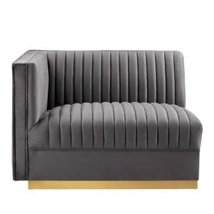 Sanguine Channel Tufted Performance Velvet Modular Sectional Sofa Loveseat by Modway