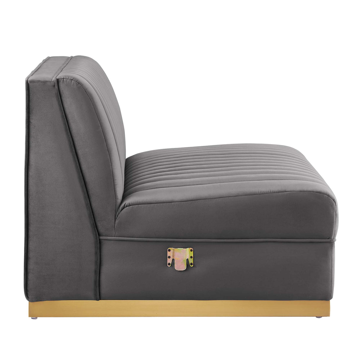 Sanguine Channel Tufted Performance Velvet 3-Seat Modular Sectional Sofa by Modway