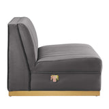 Sanguine Channel Tufted Performance Velvet 3-Seat Modular Sectional Sofa by Modway