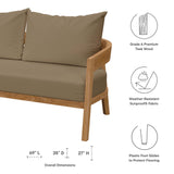 Brisbane 6-Piece Teak Wood Outdoor Patio Set by Modway