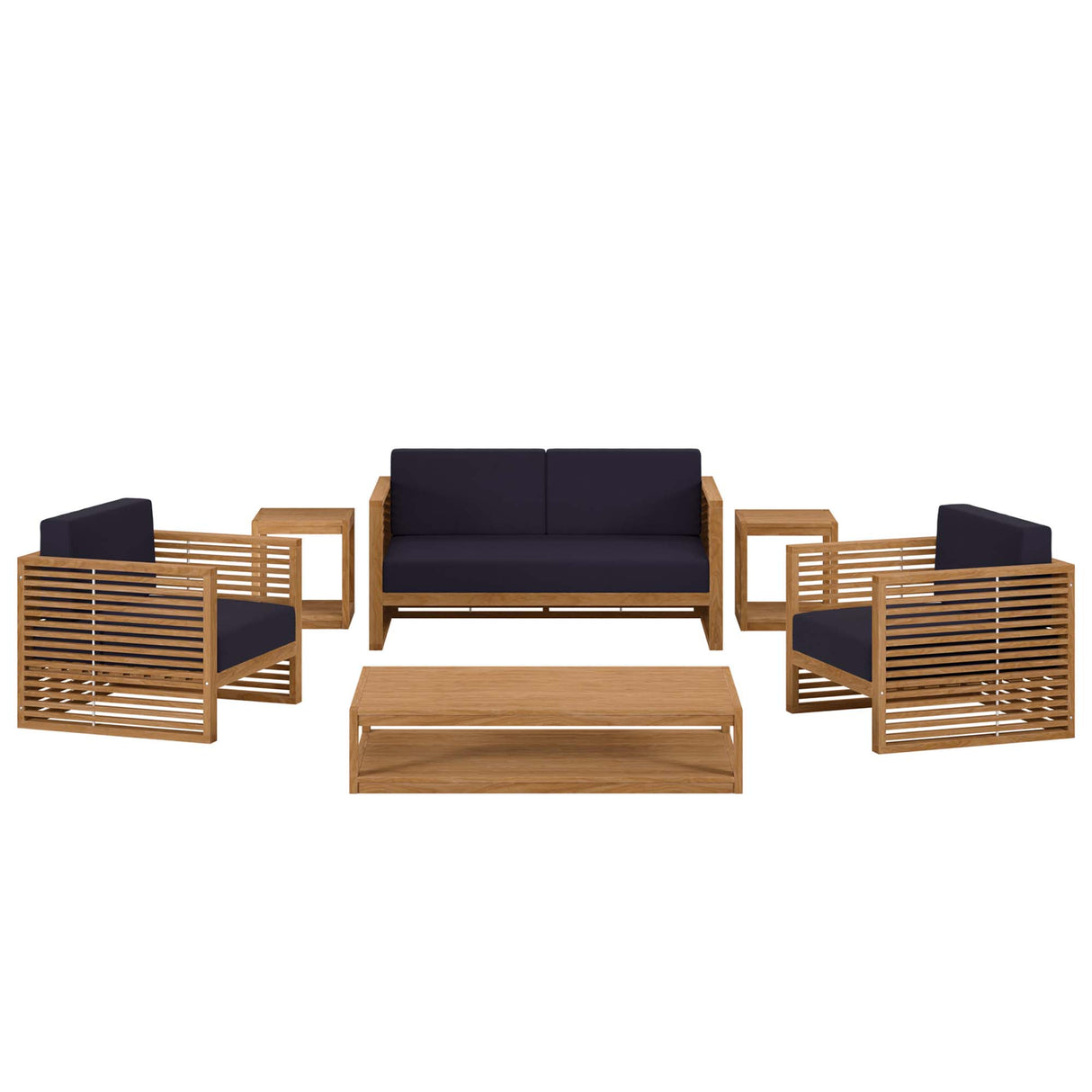 Carlsbad 6-Piece Teak Wood Outdoor Patio Set by Modway