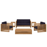 Carlsbad 6-Piece Teak Wood Outdoor Patio Set by Modway