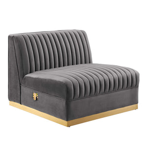 Sanguine 6-Piece Channel Tufted Performance Velvet Modular Sectional Sofa by Modway