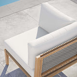 Clearwater Outdoor Patio Teak Wood Corner Chair by Modway