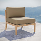 Clearwater Outdoor Patio Teak Wood Armless Chair by Modway