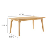 Juxtapose 63" Rectangle Dining Table by Modway