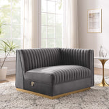 Sanguine Channel Tufted Performance Velvet Modular Sectional Sofa Right-Arm Chair by Modway