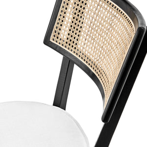 Caledonia Fabric Upholstered Wood Dining Chair Set of 2 by Modway