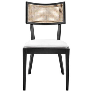 Caledonia Fabric Upholstered Wood Dining Chair Set of 2 by Modway