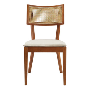 Caledonia Fabric Upholstered Wood Dining Chair Set of 2 by Modway