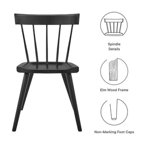 Sutter Wood Dining Side Chair Set of 2 by Modway