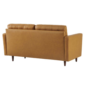 Exalt Tufted Leather Loveseat by Modway
