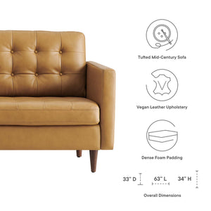 Exalt Tufted Leather Loveseat by Modway